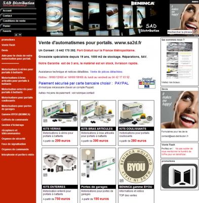 accédez à notre site de vente en ligne www.sa2d.fr